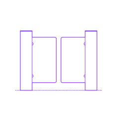 Buildings Turnstiles Swing Gate Double Simple Line Art Svg, Free Vectors File
